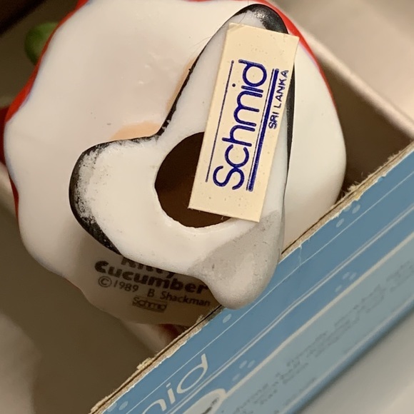 Kitty Cucumber Schmid The Snowball Fight Ornament Collection. 1989 Vintage boxed - Picture 13 of 16